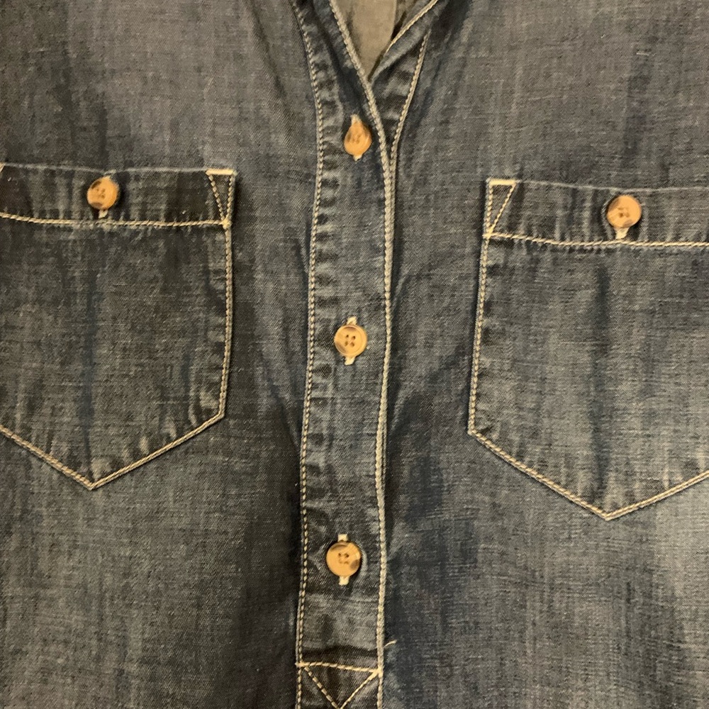 Lucky Brand Soft Chambray Denim Shirt Dress Size Small - Picture 3 of 5